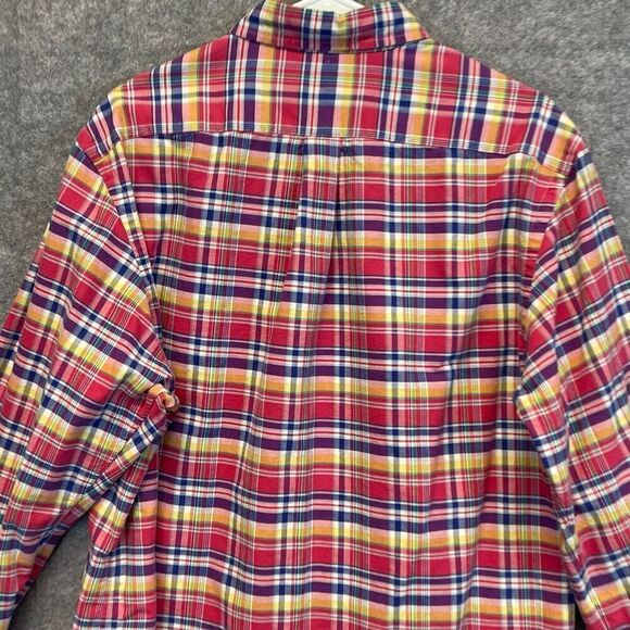 RALPH LAUREN Shirt Men's XL Multicolor Plaid Long Sleeve Collared Button Down - Picture 9 of 11